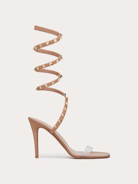 ROCKSTUD KIDSKIN SANDAL 100MM