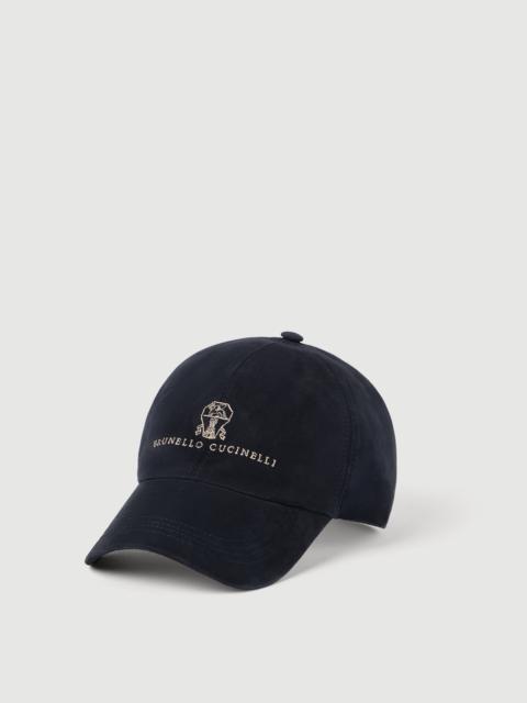Brunello Cucinelli Suede baseball cap with embroidered logo