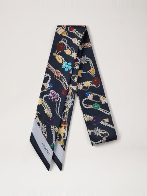 Mulberry Skinny Scarf - Jewellery Maze Night Sky Recycled Polyester