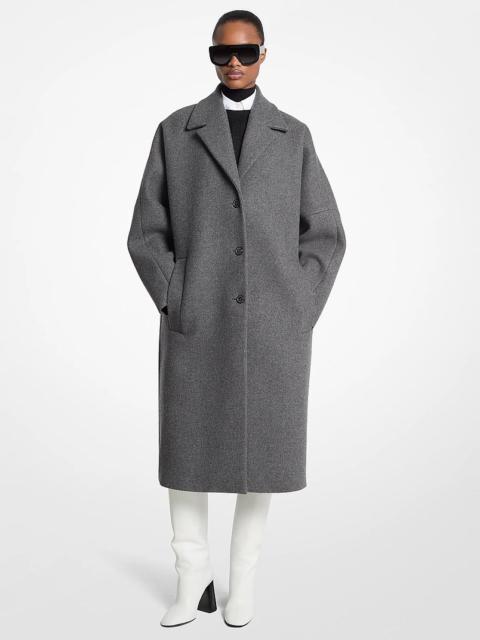 MICHAEL KORS COLLECTION Wool Melton Cocoon Coat