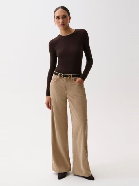 PISTOLA JADYN MID RISE PALAZZO JEAN - CAMEL