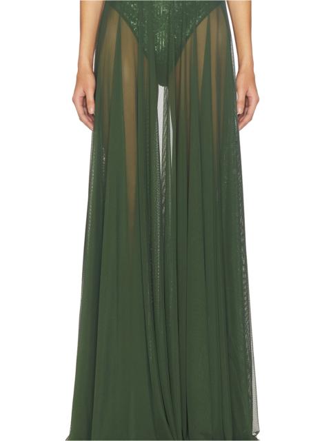 Flared Maxi Skirt