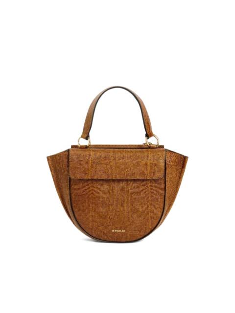 WANDLER Hortensia lizard-effec satchel