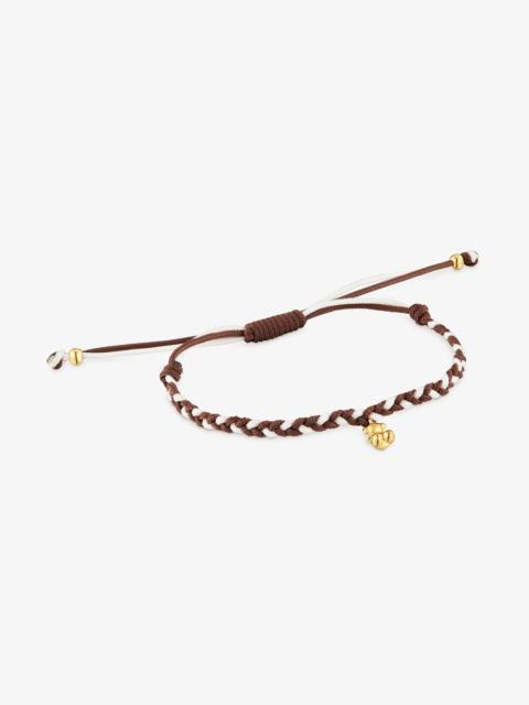 TOUS Bear Bracelet with 18K gold vermeil and brown nylon TOUS Motifs