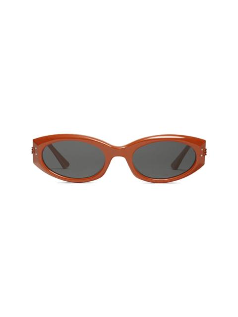 rectangle-frame glossy-finish sunglasses