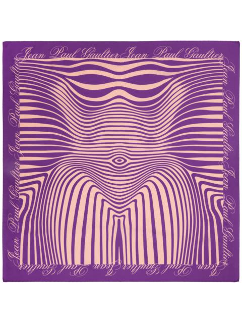 Jean Paul Gaultier Purple 'The Body Morphing Marinière' Scarf
