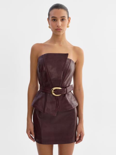 LAMARQUE CALA | Belted Leather Bustier