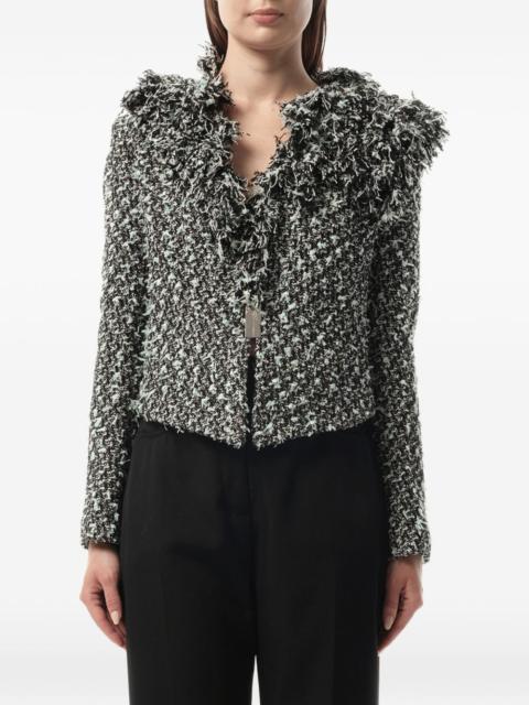 Lanvin frayed-edge tweed jacket