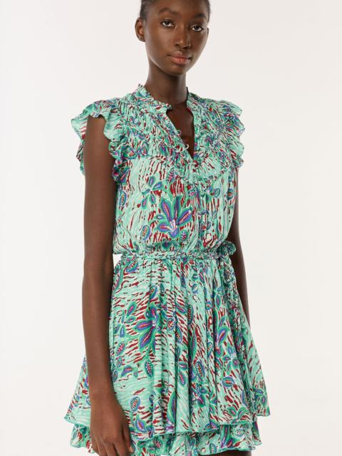 Poupette St Barth Mini Dress Callie - Mint Exotic Forest