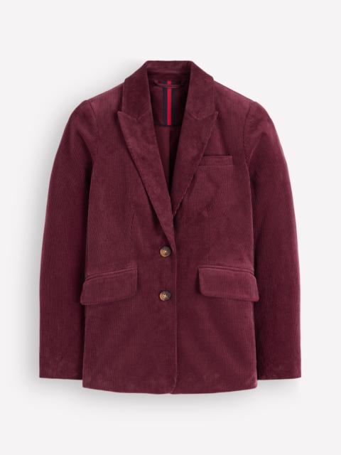 BODEN Stamford Cord Blazer-Dark Crimson