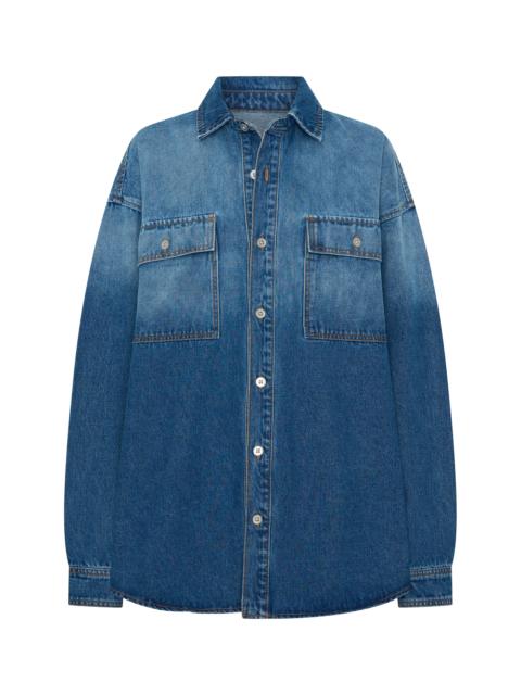 ONE TEASPOON Oversized Denim Shirt - Pacifica Blue