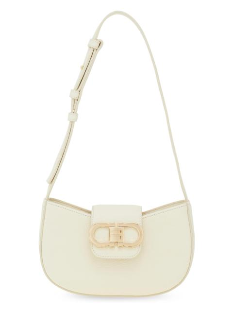 FERRAGAMO Women's Gabry Gancini Tab Leather Shoulder Bag - Mascarpone