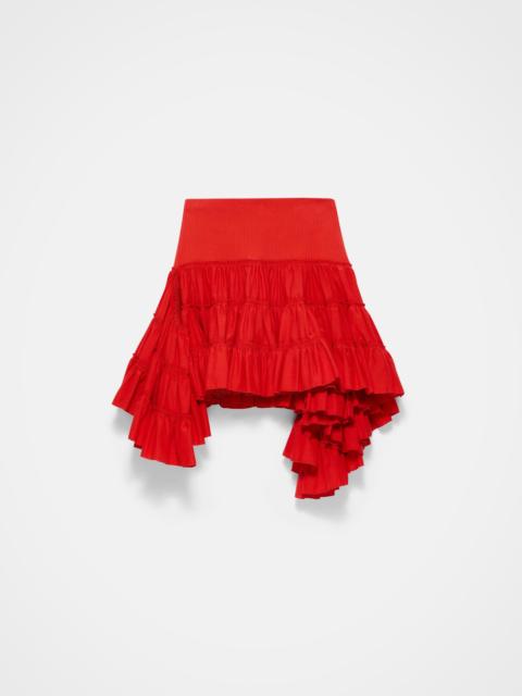 JW Anderson WOMENS RUFFLE SKIRT IN RED