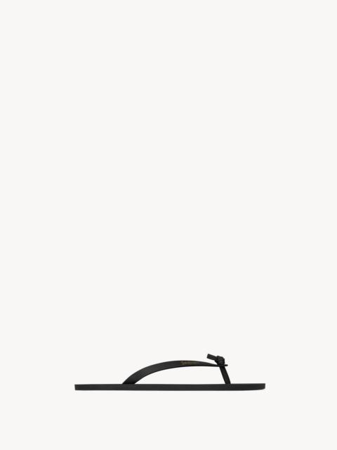 SAINT LAURENT POOL FLIP-FLOPS IN SMOOTH LEATHER