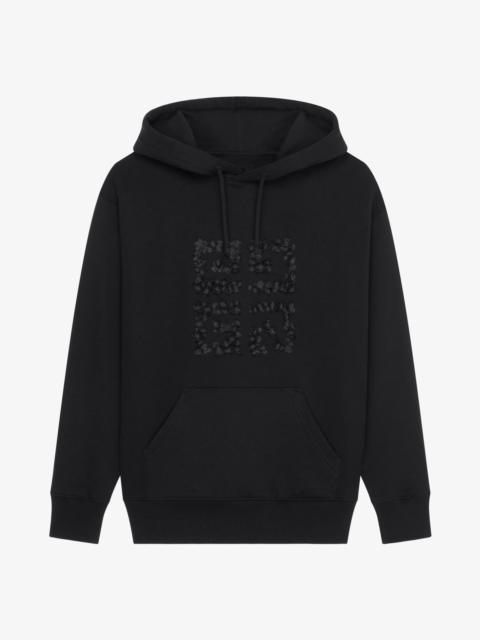 Givenchy HOODIE IN FLEECE WITH 4G EMBROIDERED FLOWERS