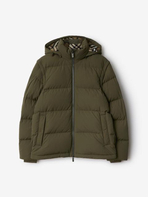 Burberry Detachable Sleeve Nylon Puffer Jacket