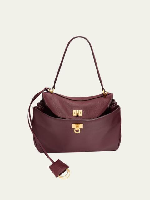 BALENCIAGA Rodeo Small Grained Leather Top-Handle Bag