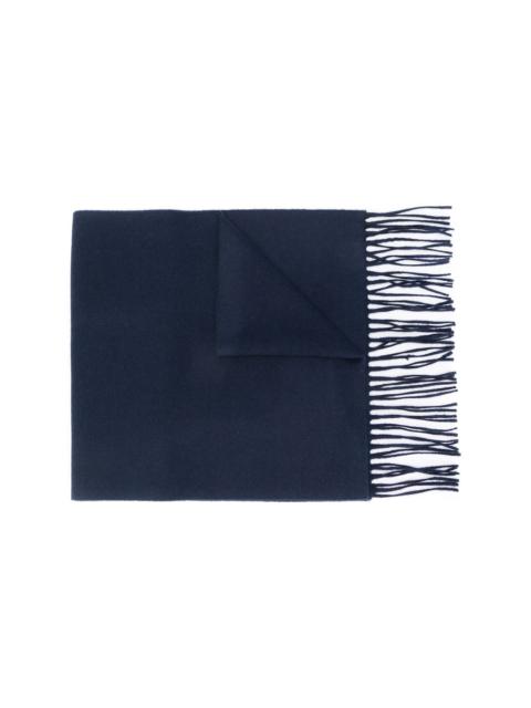 merino wool fringed scarf