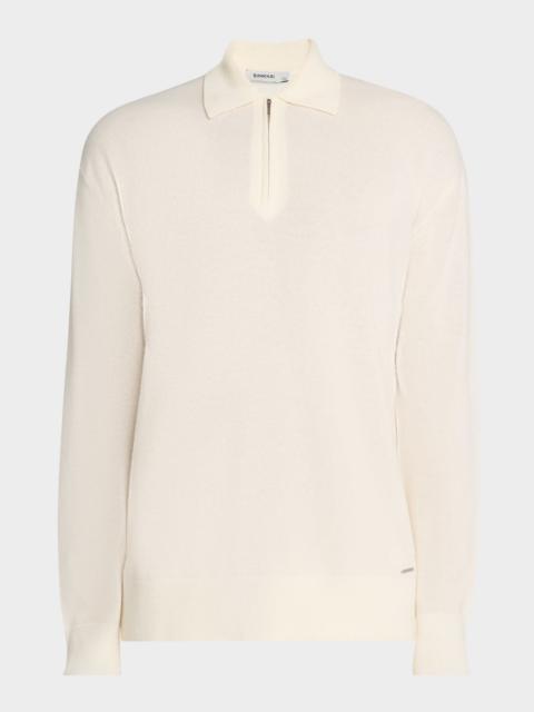 SIMKHAI Men's Geoff Cashmere Quarter-Zip Sweater