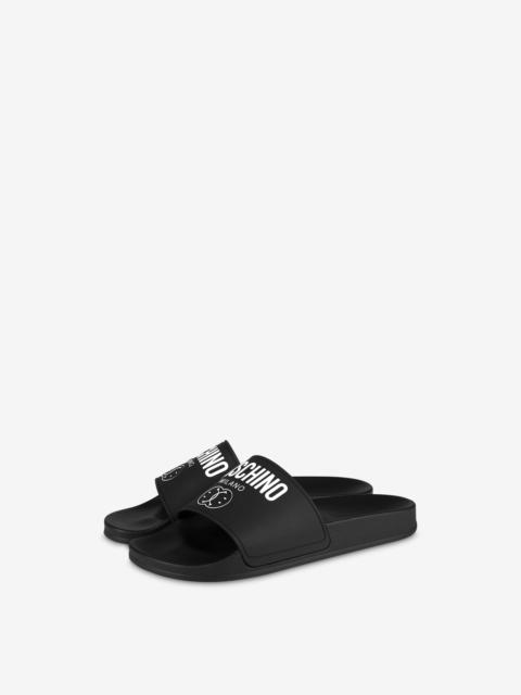 Moschino DOUBLE SMILEY® LOGO POOL SLIDES