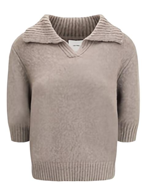 LISA YANG polo-neck half-sleeve sweater
