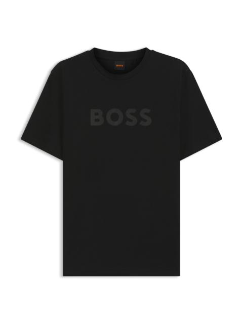 BOSS REGULAR-FIT COTTON T-SHIRT WITH MODERN LOGO