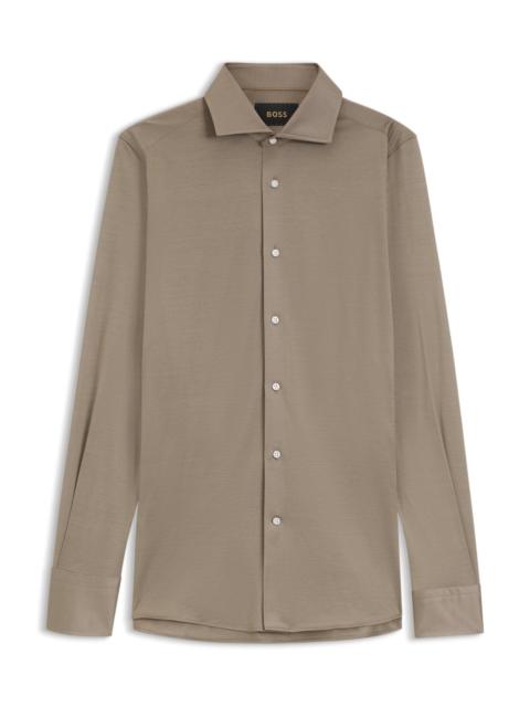 BOSS SLIM-FIT SHIRT IN COTTON JERSEY