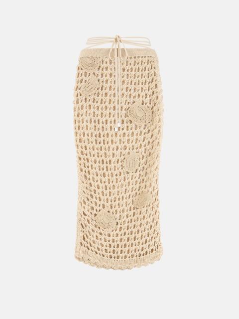 THE ATTICO NATURAL MIDI SKIRT