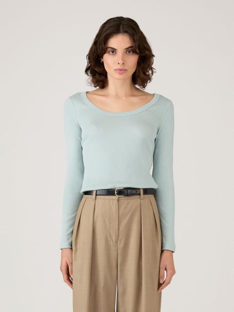 Sunspel Ribbed Scoop Neck T‑shirt