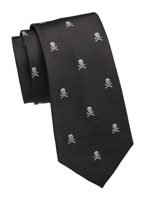 Ralph Lauren Men's Skull Crossbones Silk Tie - Black
