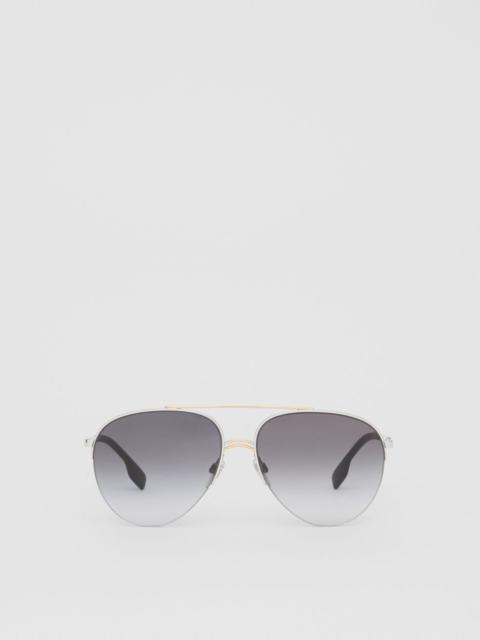Burberry Top Bar Detail Pilot Sunglasses