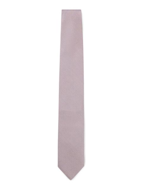 BOSS JACQUARD-PATTERN TIE IN SILK