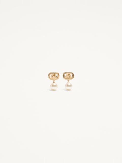 OVALETTE METAL EARRINGS WITH SWAROVSKI® PEARLS
