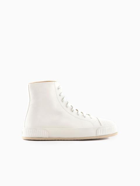 GIORGIO ARMANI High-top nappa-leather sneakers