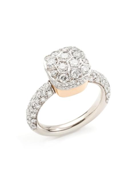 Pomellato Women's Nudo Classic 18K Rose Gold, 18K White Gold & Diamond Ring - White Gold