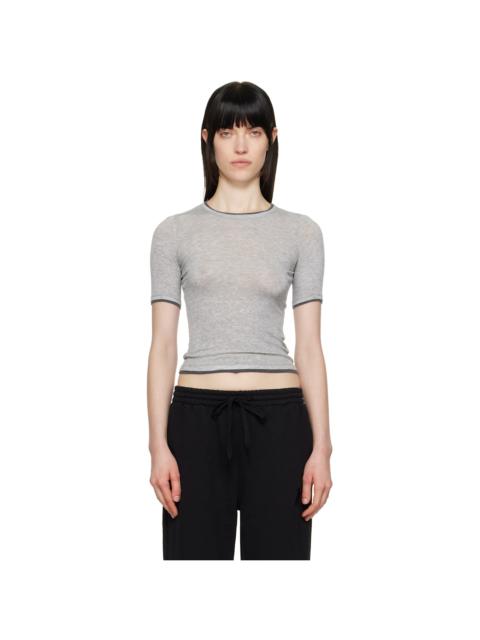 ★送料・関税込★OPEN YY★CONTRAST EDGE T-SHIRT★ OPEN YY: Blue Contrast Edge T-shirt | SSENSE 日本