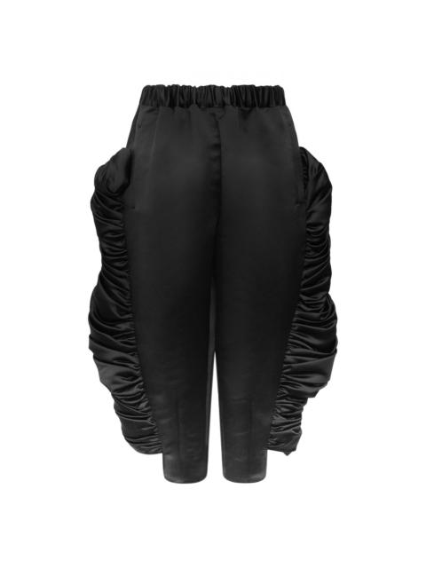 Comme Des Garçons Rounded Silhouette Ruched Pants