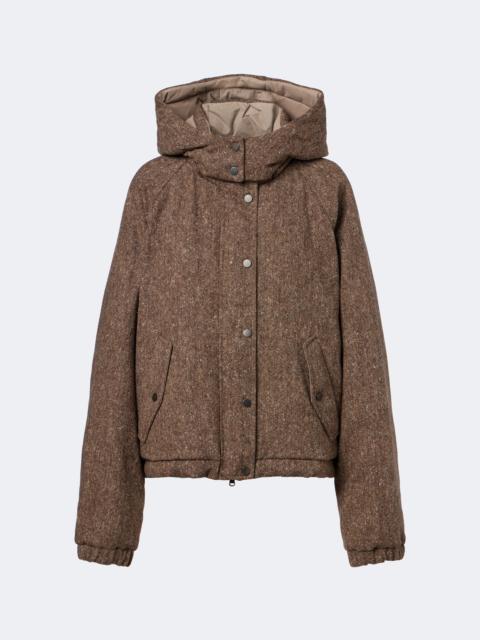 Brunello Cucinelli Hooded wool-blend down jacket