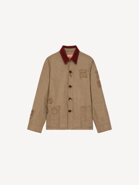 KENZO Wool workwear jacket with badges