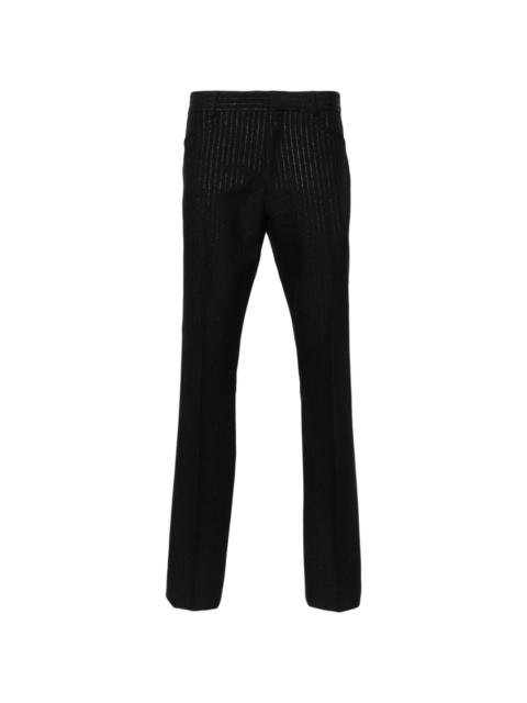 TOM FORD metallic-striped tapered trousers
