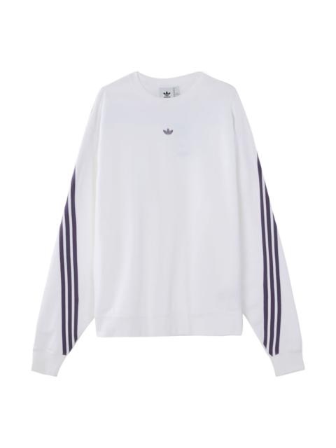 adidas originals Side Stripe Loose Pullover White FM1519