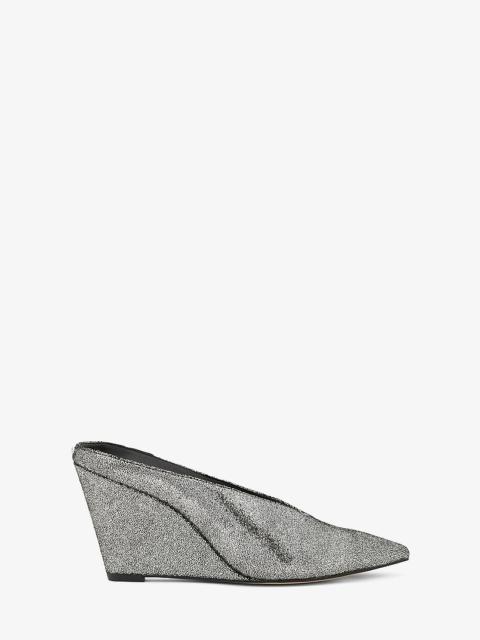 MICHAEL KORS Xandra Metallic Leather Wedge Mule