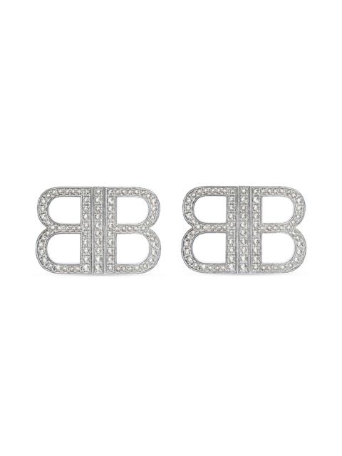 BALENCIAGA Women's Bb 2.0 Earrings in Silver