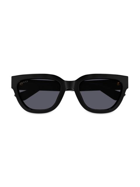 GUCCI Women's Minimal GG 54MM Cat-Eye Sunglasses - Black Grey