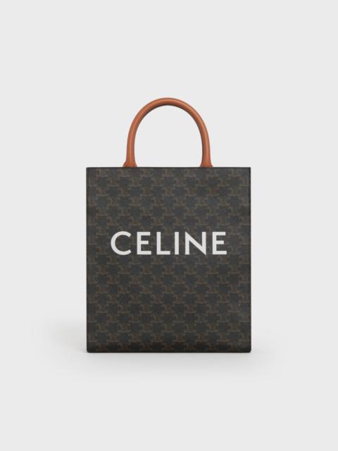 CELINE Small Cabas vertical in Triomphe Canvas and calfskin