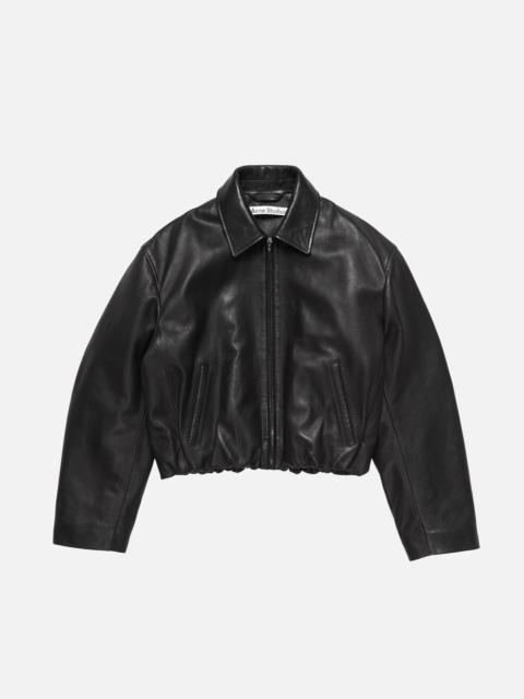 Acne Studios Leather bomber jacket - Black