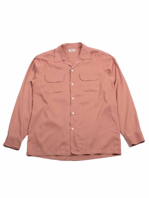 The Real McCoys MS21009 Open Collar Rayon Shirt Pink