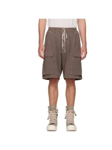 Rick Owens DRKSHDW Taupe Tower Cargobela Shorts