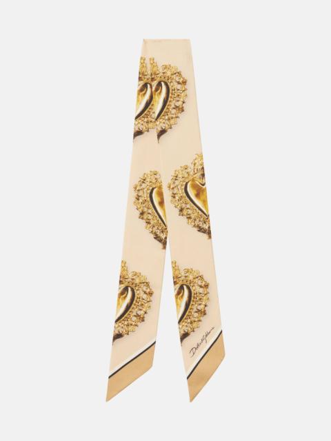 Dolce & Gabbana Printed silk twill scarf