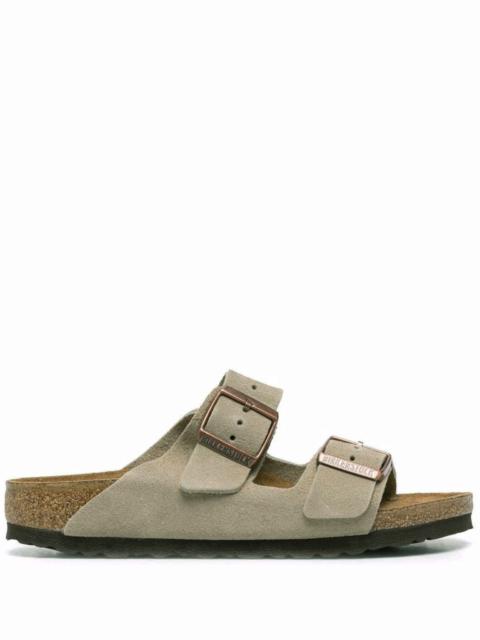 【関税&送料込】Birkenstock Beige Leather Florida Slippers Thumbs_P25---BIRKENSTOCK---